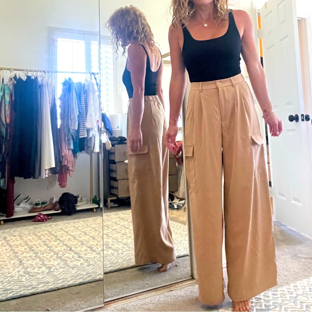 Beige trousers